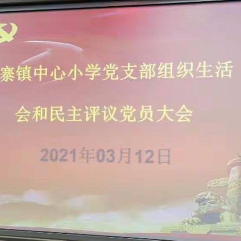 党建引领促发展，砥砺奋进开新局—白寨镇中心小学党支部开展民主评议党员大会暨3月主题党日活动