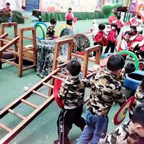 【西洪晨光幼儿园】户外自主游戏——两军夺战旗