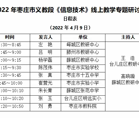 全面提升线上教学质量  积极参加各学科线上研讨——安城第一联校信息技术和综合实践线上研讨学习