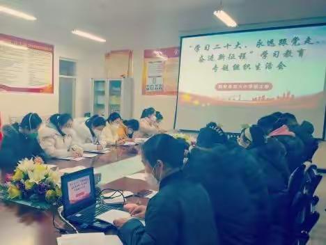 尉犁县第八小学团支部开展“学习二十大 永远跟党走 奋进新征程”专题组织生活会