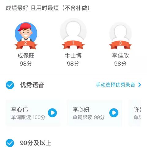 三一班优秀作业表彰——第一周 