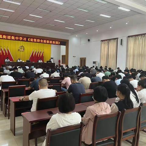 【新时代文明实践】凤凰街道开展《论坚持依法治国》宣讲学习会