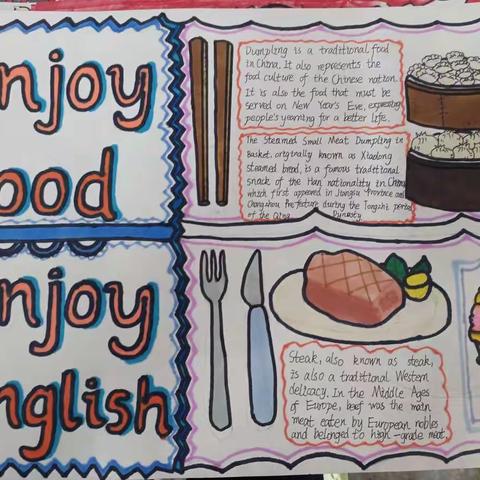 三阳芙蓉学校五年级“Enjoy food Enjoy English”主题手抄报评比方案