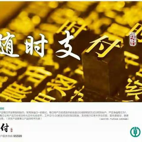 “时时付”开放式理财，零钱理财的好选择！📢📢📢