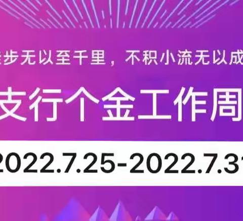 高新支行个金工作周动态