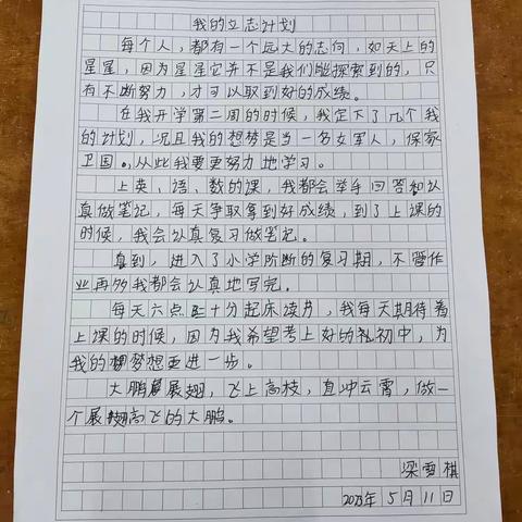 我的立志计划