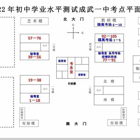 2022年初中学业水平测试成武县考点分布及考试说明