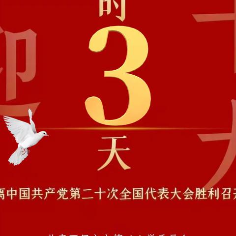 喜迎党的二十大倒计时3天！