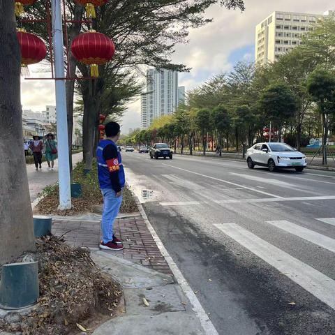 崖州区项目推进服务中心开展文明交通志愿者服务活动