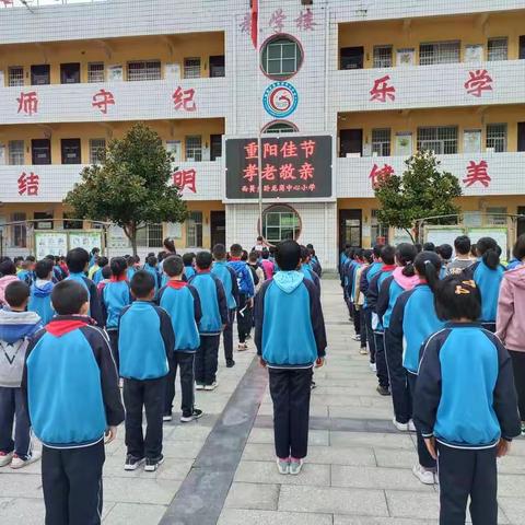 淅川县西簧乡卧龙岗中心小学开展了“重阳佳节，孝老敬亲”主题活动