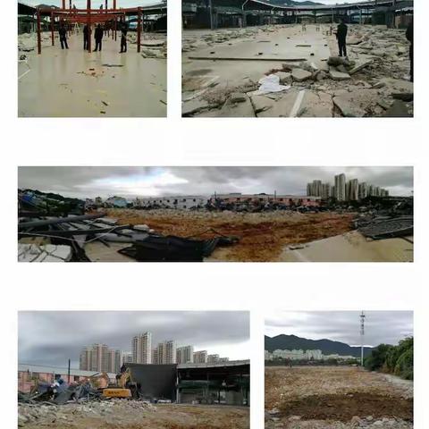 三亚市对天禧兰花海鲜美食广场违法建筑进行整治（1月3日）