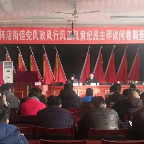 桑梓店街道召开2019年度党风政风行风正风肃纪民主评议问卷调查大会