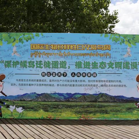西藏自治区野生动植物保护协会与拉鲁湿地国家级自然保护区合作开展国际生物多样性日和爱鸟周宣传活动
