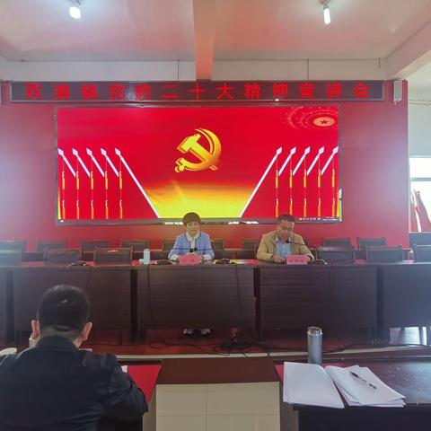 鄱阳县政协主席江俊在双港镇宣讲党的二十大精神