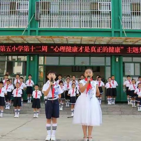 芒市第五小学2019年春季学期第12周升旗仪式活动简报