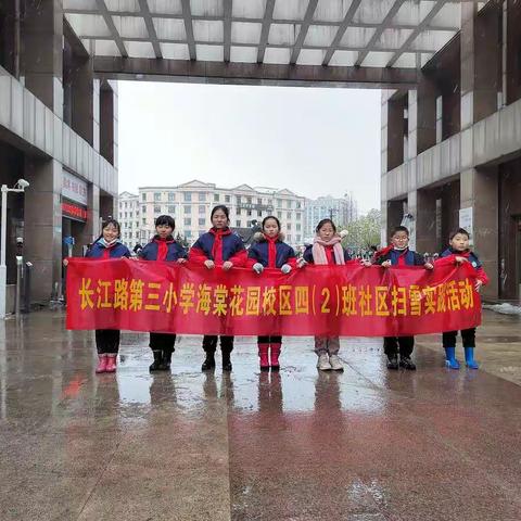 天寒雪飘  情暖海棠