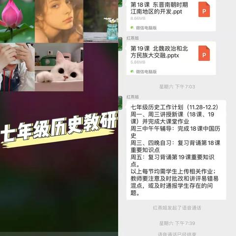 师生逐梦想 网课给力量---七年级历史组