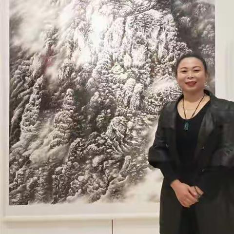 著名焦墨云雾山水画家林晓丽----新没骨水墨淡彩风景艺术