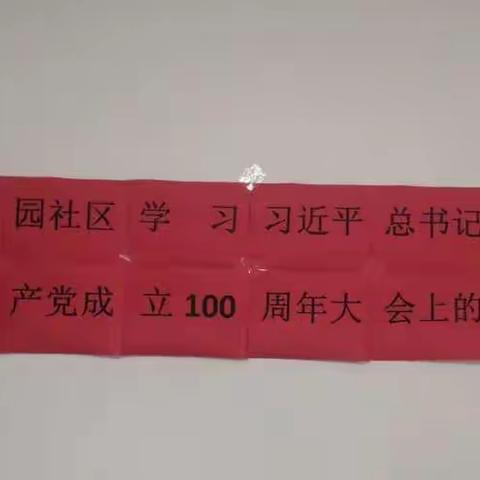 龙玺御园社区学习习近平总书记在庆祝 中国共产党成立100周年大会的讲话