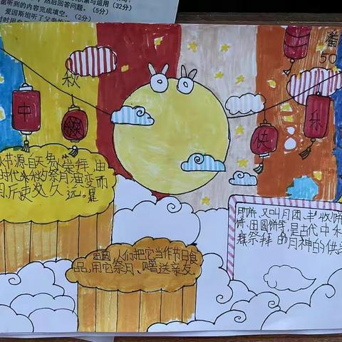 502.504班中秋优秀手抄报作品