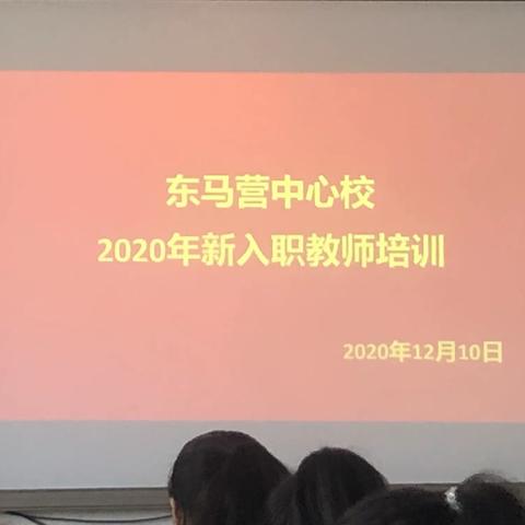 扬帆起航  砥砺前行 —东马营中心校2020年新入职教师培训