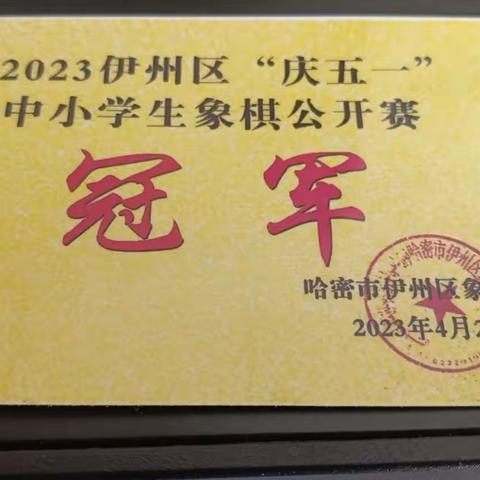 2023伊州区“庆五一”中小学生象棋公开赛圆满结束！