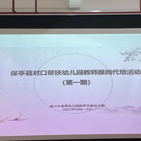 教师跟岗代培活动（第一期）