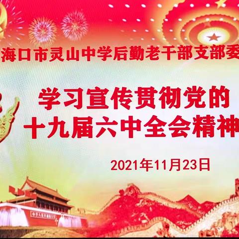 后勤老干部党支部学习宣传贯彻党的十九届六中全会精神