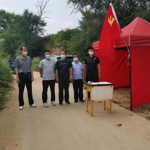 赤城镇党建引领疫情防控党旗红