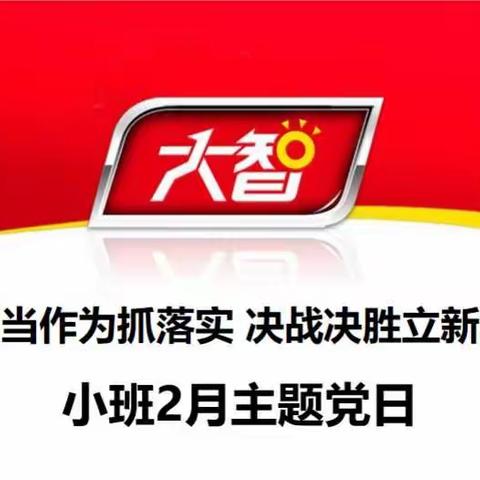 大智小班党支部召开 “担当作为抓落实，决战决胜立新功” 主题党日