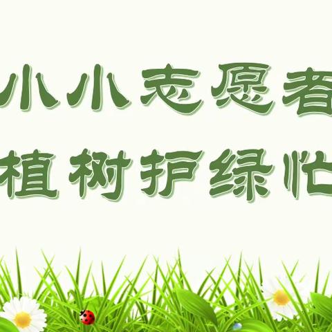 小小志愿者，植树护绿忙