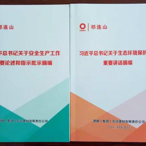 宏达公司深入学习贯彻习近平总书记关于安全环保工作重要论述和指示批示精神