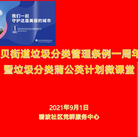 深红义讯 | 条例一周年，深红蒲公英碧波社区再开讲