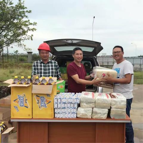 海南灵康制药有限公司到美安科技城生产基地项目施工现场慰问