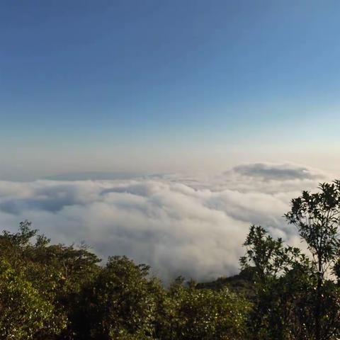 在深圳穿越七娘山和大雁顶看见美丽的云海风光随拍