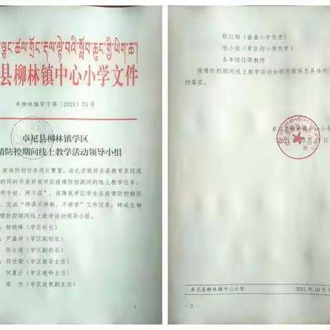 卓尼县柳林镇中心小学积极推进线上教学并开展“疫情防控知识宣传”活动