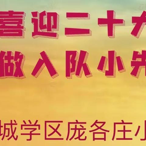 喜迎二十大，争做入队小先锋——西城学区庞各庄小学举办新少先队员入队仪式