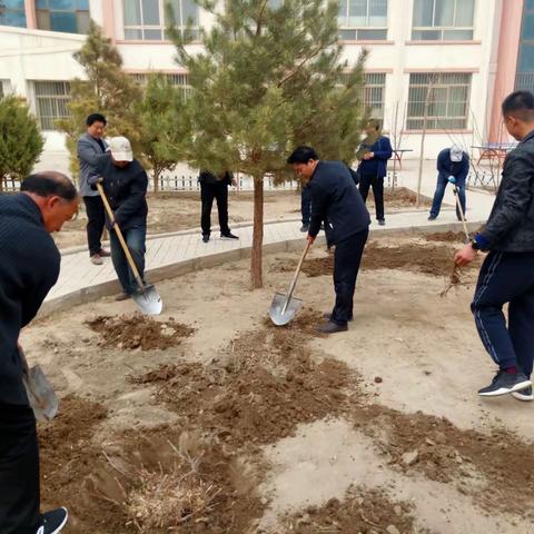 春意盎然万物苏，校园植树正当时——西坝学区开展校园植树绿化活动