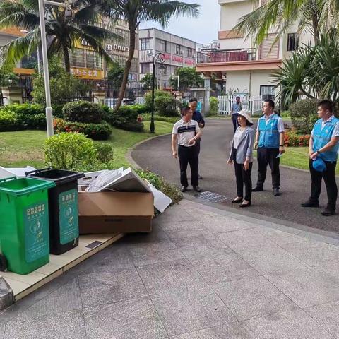 黄艳副县长 黄振副主席到兰河村委会开展“创文创卫”调研指导工作