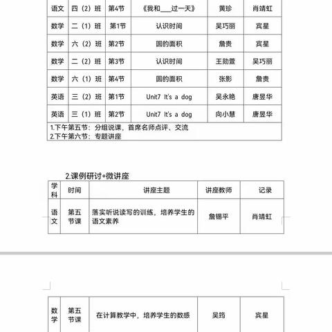 同课异构展风采，示范引领共成长——双蹲小学送培白沙中心小学第三阶段之示范教学