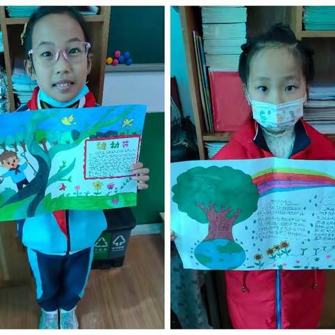 我笔下的春，一片绿色！2.6班