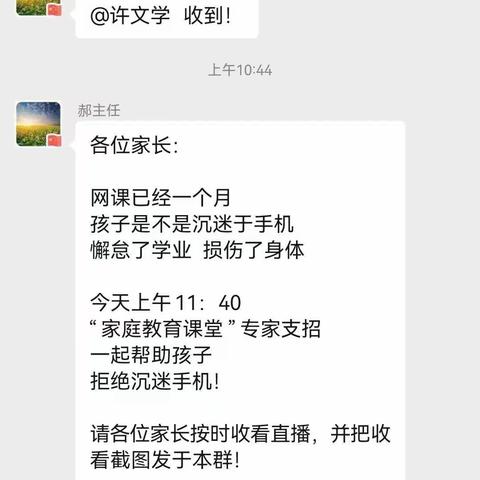 临漳县邺城中学组织观看家庭教育课堂———拒绝沉迷手机