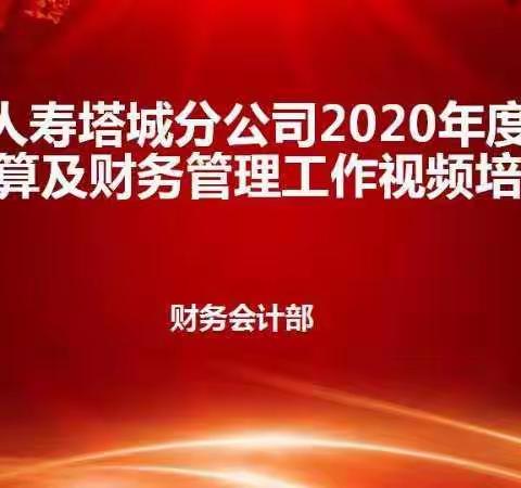 塔城分公司举办2020年度支出预算及财务管理工作视频培训