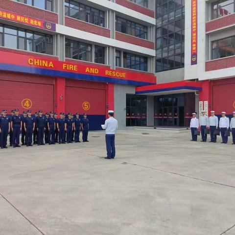 支队考核组深入空港大队开展 2022年第一季度目标责任考核