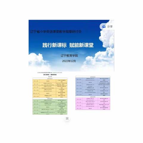 2022年辽宁省小学英语课堂教学观摩研讨会～～学习体会