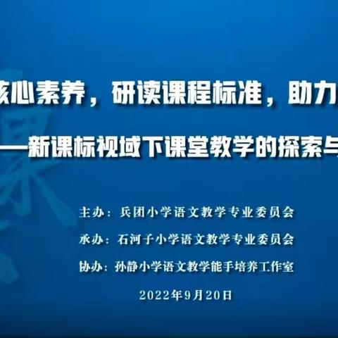 立足核心素养 研读课程标准 助力新型课堂 	    ——林海霞工作室成员参加兵团小语主题教研活动