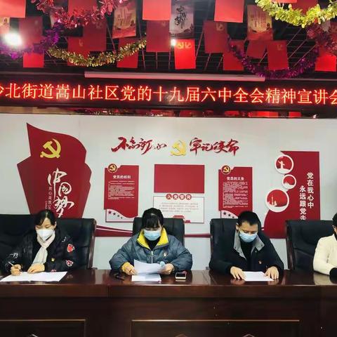 沙北街道嵩山社区学习贯彻党的十九届六中全会精神宣讲