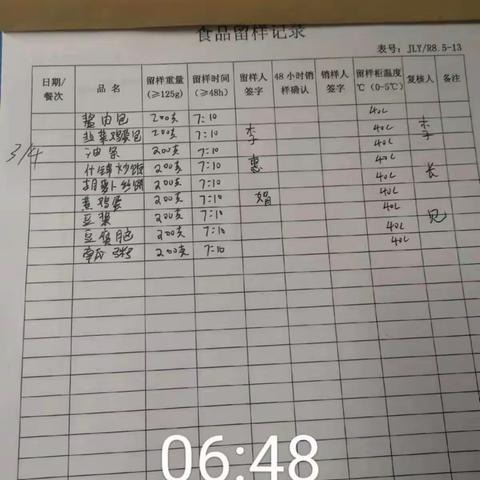 银燕大厦餐厅班后安全