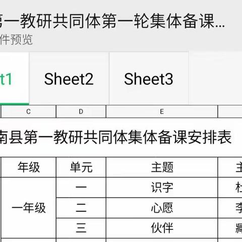 不负春光，相约集体备课促成长——记一年级语文1-3单元集体备课活动