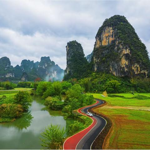 烟雨明仕田园美